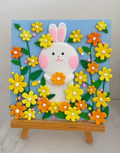 粘土礼物定制超轻黏粘土成品作品彩泥幼儿园手工作业diy装饰画