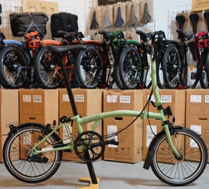 新款 2023年Brompton小布 Matcha Green抹茶绿M6L折叠自行车