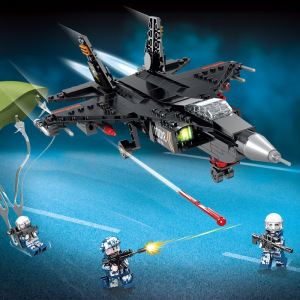 乐高空军基地系列战斗直升机积木军事飞机军人人仔军队兵人突击队