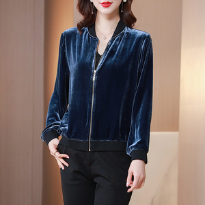 丝绒上衣女外套金丝绒