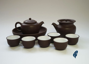 陆羽茶艺紫砂茶具组新标二式茶壶组台湾茶具礼盒组送礼