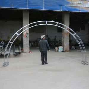 婚庆铁艺拱门定制弧形桁架背景架镀锌方管异形椭圆形吊顶婚礼简易