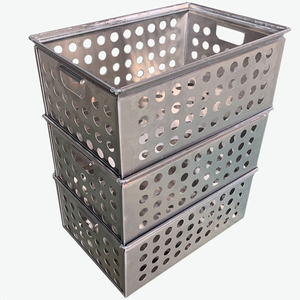 定制金属可堆叠周转箱带盖铁皮箱铝箱不锈钢箱可开孔开槽喷漆钢印