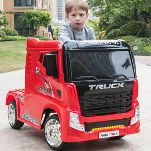 贝瑞佳8轮重卡集装箱卡车头儿童电动汽车遥控小孩玩具车可坐人