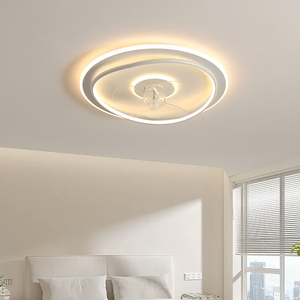 风扇灯2024年新款卧室灯吸顶灯现代简约护眼电扇一体餐厅灯具J263
