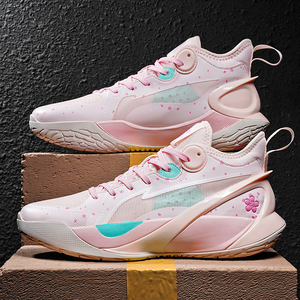 李宁0202篮球鞋男音速10樱花粉男鞋减震透气实战专业比赛学生运动