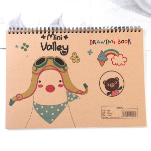 a4素描本线圈本上翻竖翻空白画画本小清新学生用儿童手绘图画本子