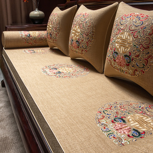 红木沙发坐垫新中式实木家具沙发垫罗汉床高端四季通用定制五件套