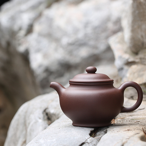 紫砂吴 宜兴紫砂壶   手工紫砂壶  陈旭凤原矿紫泥  掇只