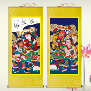 四大元帅神像挂画王灵官马元帅装饰水陆画赵公明殷元帅画像卷轴画