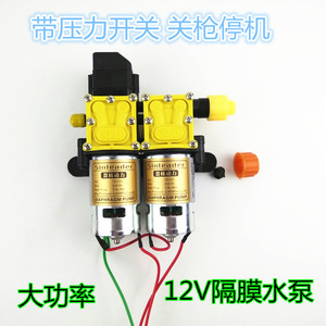 台州信利达12V双核动力水泵 农用电动喷雾器双泵高压 送2分接头