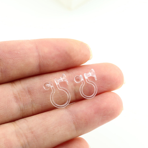 diy材料饰品配件钻杯耳夹透明u型耳夹隐形树脂防过敏无痛无耳洞女