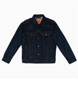 levis/李维斯男款修身原色深蓝色牛仔外套夹克休闲外套72334-0147
