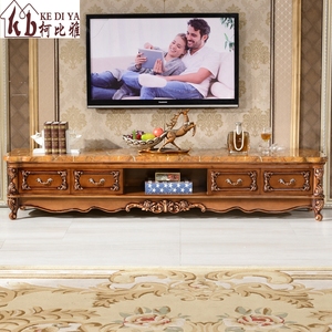 大理石电视柜客厅实木成套家具套装欧式茶几电视柜组合简约复古