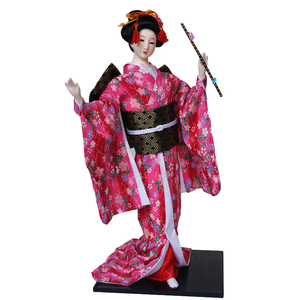日式大号55cm日本艺伎人偶娃娃歌舞伎日本和服摆