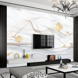仿大理石电视墙背景墙画3d5d8d18d客厅影视墙壁画简约壁布墙纸10d