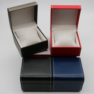 单个高档皮手表盒PU手表盒子绒布盒手链包装礼品收纳盒可烫印LOGO
