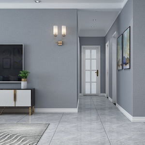 浅灰色全屋无缝定制墙布客厅卧室电视背景墙素色防水壁布太空漫步