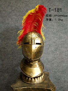 骑士水桶盔/罗马十字军盔/欧洲中世纪/真人佩戴金属头盔