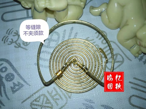 5等间缝不夹须黄铜响簧葫芦簧蝈蝈罐弹簧