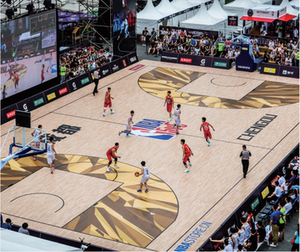 美凯-nba中国赛合作篮球运动木地板 cba联赛供应商 国际篮联 认证