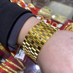 新款黄金表带手链9999足金中老年50-80岁老板土豪大寿生日礼物