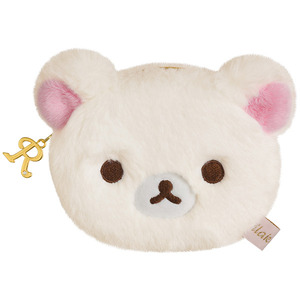 轻松熊钱包可爱柔软熊头零钱包小熊卡包零钱袋萌松弛熊rilakkuma