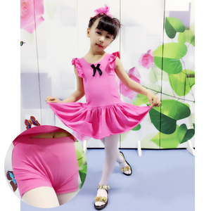 儿童分体舞蹈服装女孩短袖练功服夏季纯棉女童中国拉丁舞芭蕾舞裙