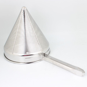 不锈钢板冲孔锥形漏斗罩厘滤油勺果汁豆浆过滤阻油隔药渣过滤器