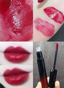 现货armani阿玛尼口红黑管唇釉400浆果色车厘子血浆红色500人鱼姬