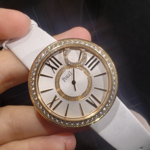 二手伯爵石英女表 18k玫瑰金原钻 伯爵时来运转 自动机械腕表