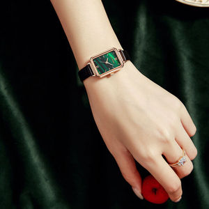 威顿(veadons)小绿表女士手表皮带/钢带女表时尚简约防刮腕表石