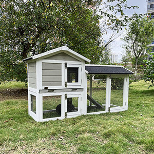 兔笼子防喷尿豪华双层抽屉式兔窝实木鸽子笼别墅特大号房户外包邮