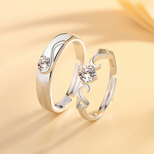 金六福珠宝情侣对戒