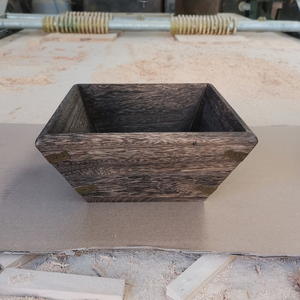 复古风桐木米斗老式木升子结婚用木制储物无盖桌面收纳整理盒中式