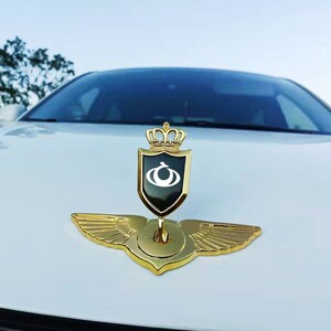 适用于吉利全球鹰车头立标个性改装金属车标新款车贴装饰配件标志