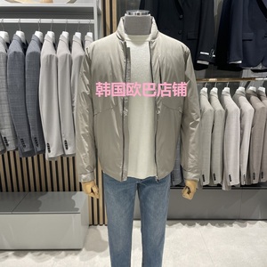 韩国代购ZIOZIA男士21冬款米色时尚都市休闲立领羽绒服夹克外套