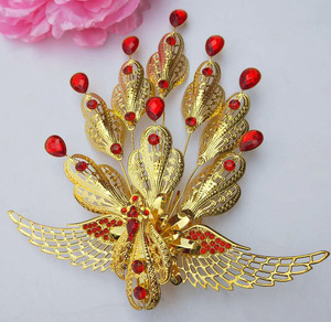 贵妃凤冠唐装配饰凤冠古装皇后头饰凤冠武则天cos演出孔雀凤冠