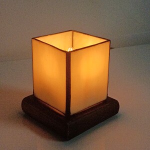 简约四方玻璃蜡烛台灯新奇特米黄温馨蒂凡尼欧式灯