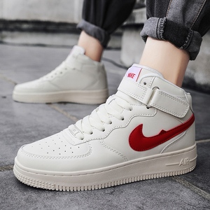 耐克aj1空军一号高帮板鞋男休闲运动鞋白红小麦色情侣网红ins潮流