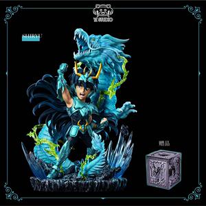 预定 双底座送圣衣箱 yz 圣斗士最终青铜五小强天龙座紫龙 gk雕像