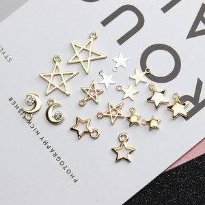 五角星镂空星星吊坠diy吊坠手工制作耳钉材料包小配件耳环耳饰品