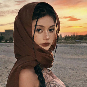 埃及迪拜摩洛哥沙漠超大薄款棉麻复古披肩围巾西藏新疆旅拍照纱巾