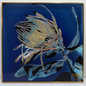 玄关掐丝珐琅画手绘琉璃现代装饰画客厅抽象花卉版画沙发简约挂画