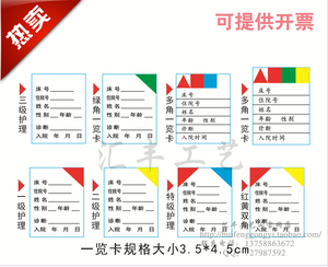 69流逝与淘宝医住院床头卡插卡内芯病房护理级别标识牌病人患者护士