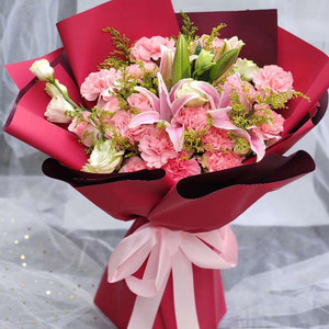 妇女节送妈妈生日康乃馨花束浙江省舟山市定海区普陀区同城鲜花店