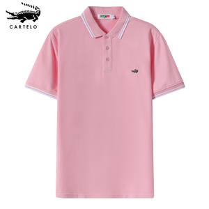 鳄鱼翻领短袖polo衫男2022夏季商务休闲宽松t恤撞色刺绣百搭体恤