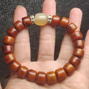 西藏式牦牛骨手串男盘玩佛珠骨头藏族念珠羊角手链潮文玩饰品菩提