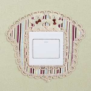 布艺开关贴墙贴保护套创意欧式客厅卧室双开灯插座装饰套简约现代