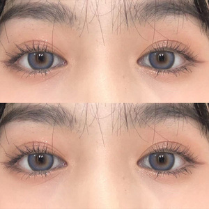 peachcon美瞳半年抛混血欧美女奶包蓝灰色大小直径13mm日抛高视能